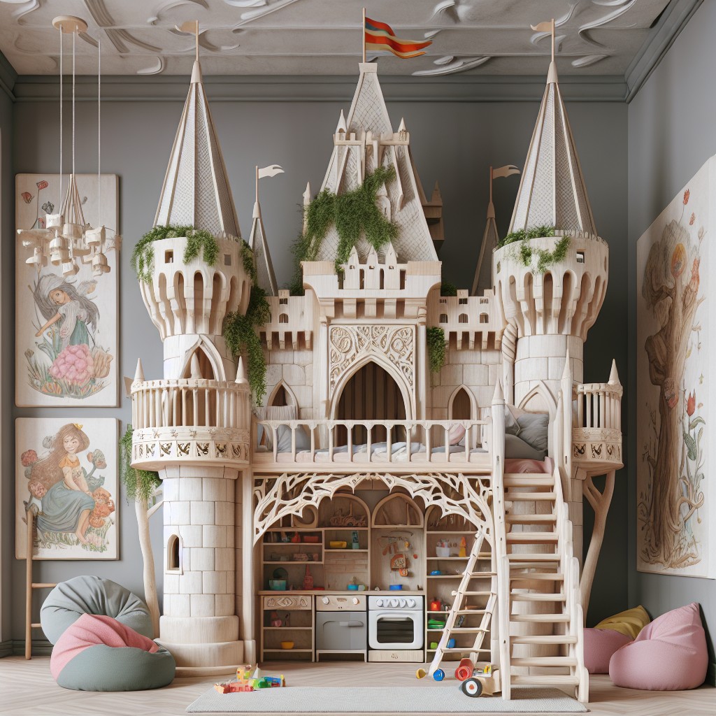 fairy tale castle loft bed