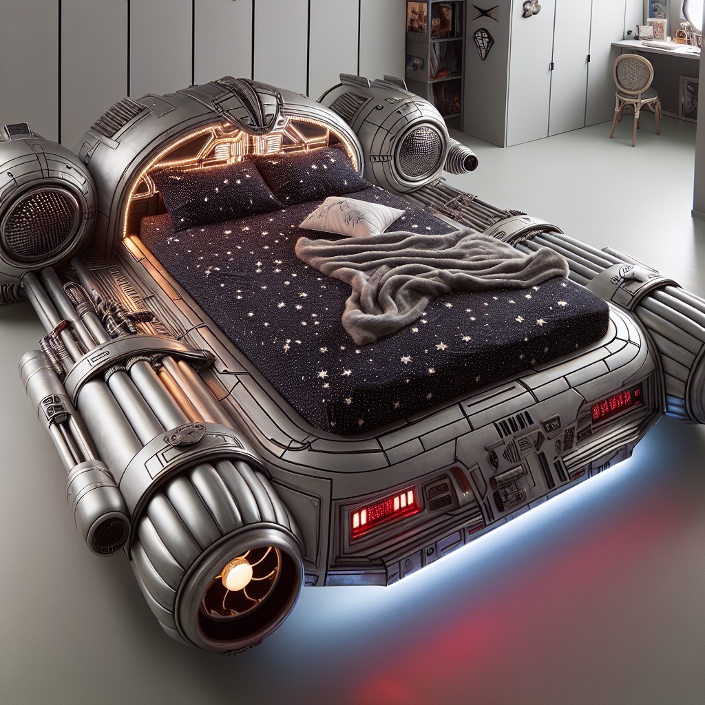 galactic spaceship themed bed