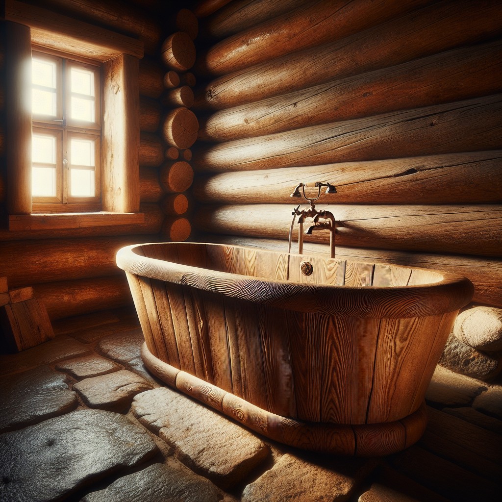 handcrafted wooden bathtubs