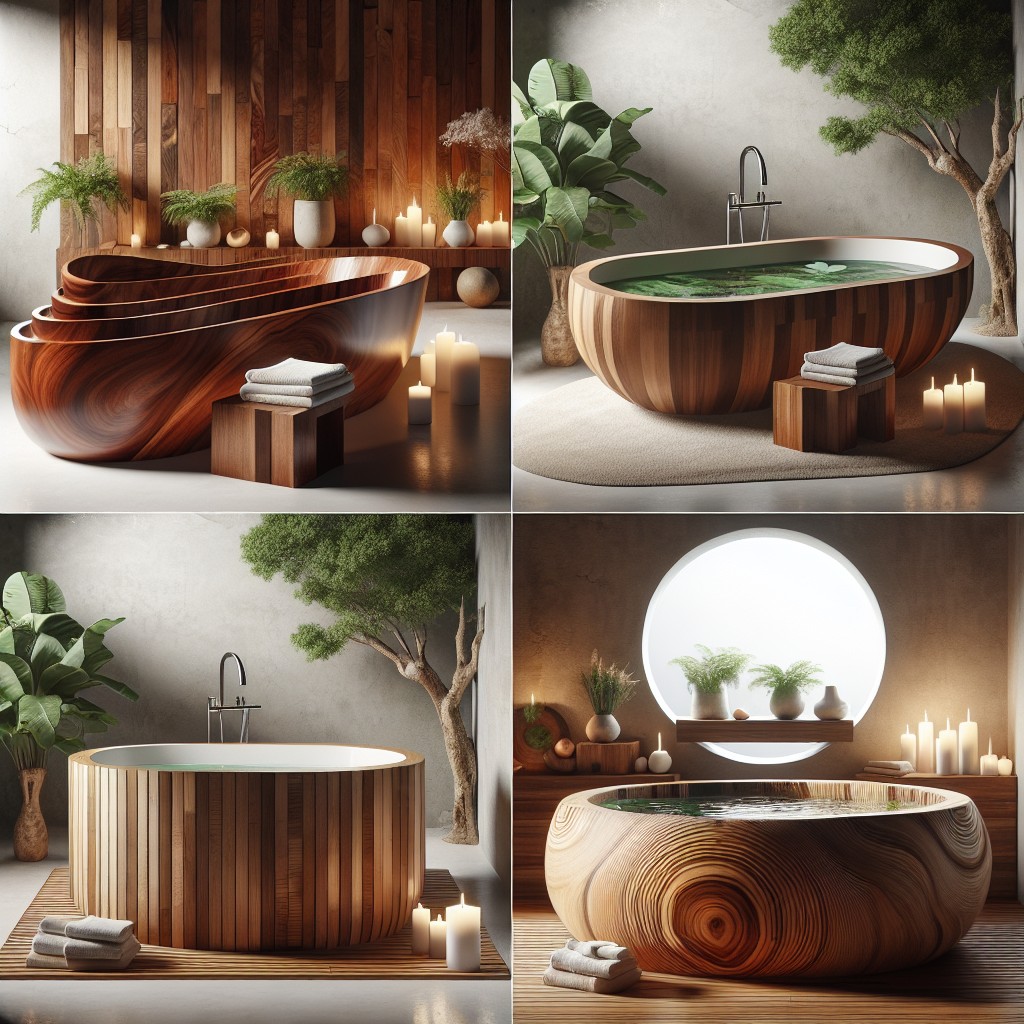 innovative wooden bathtub designs