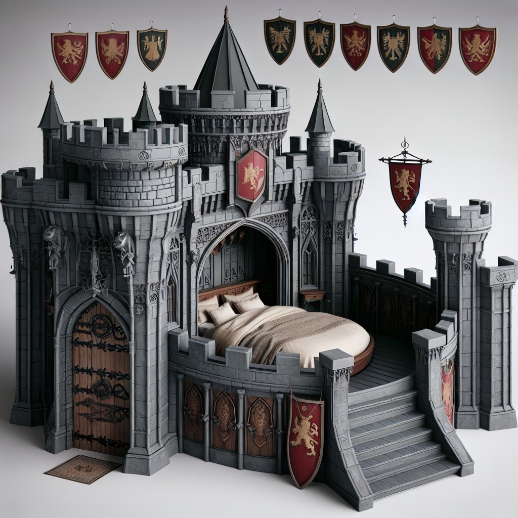 knights round table castle bed