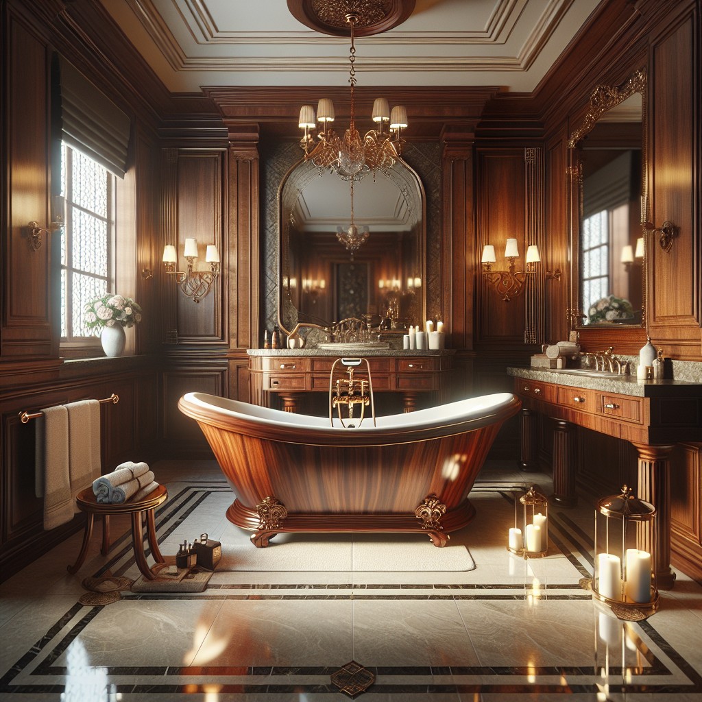 luxurious mahogany bathtubs