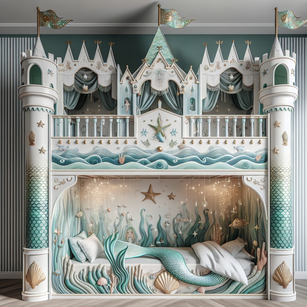 mermaid castle loft bed
