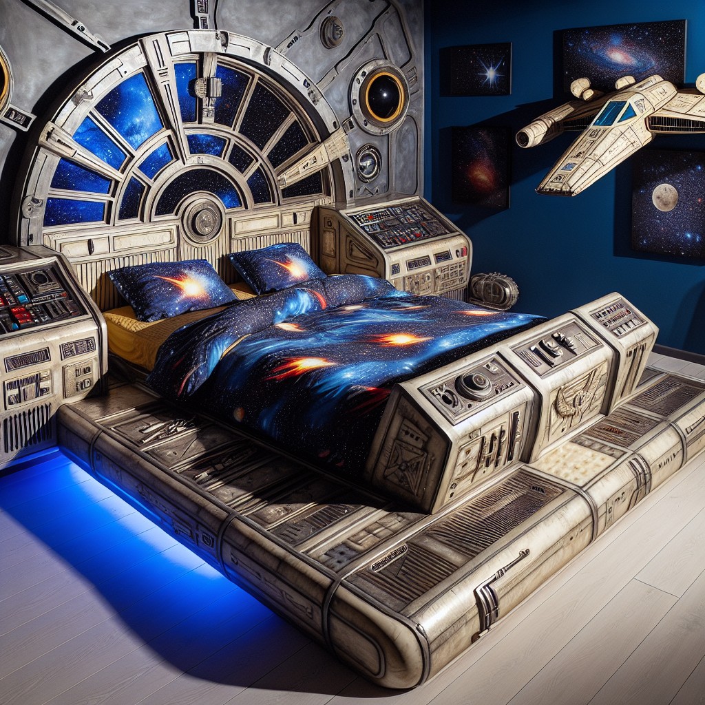 millennium falcon themed bed