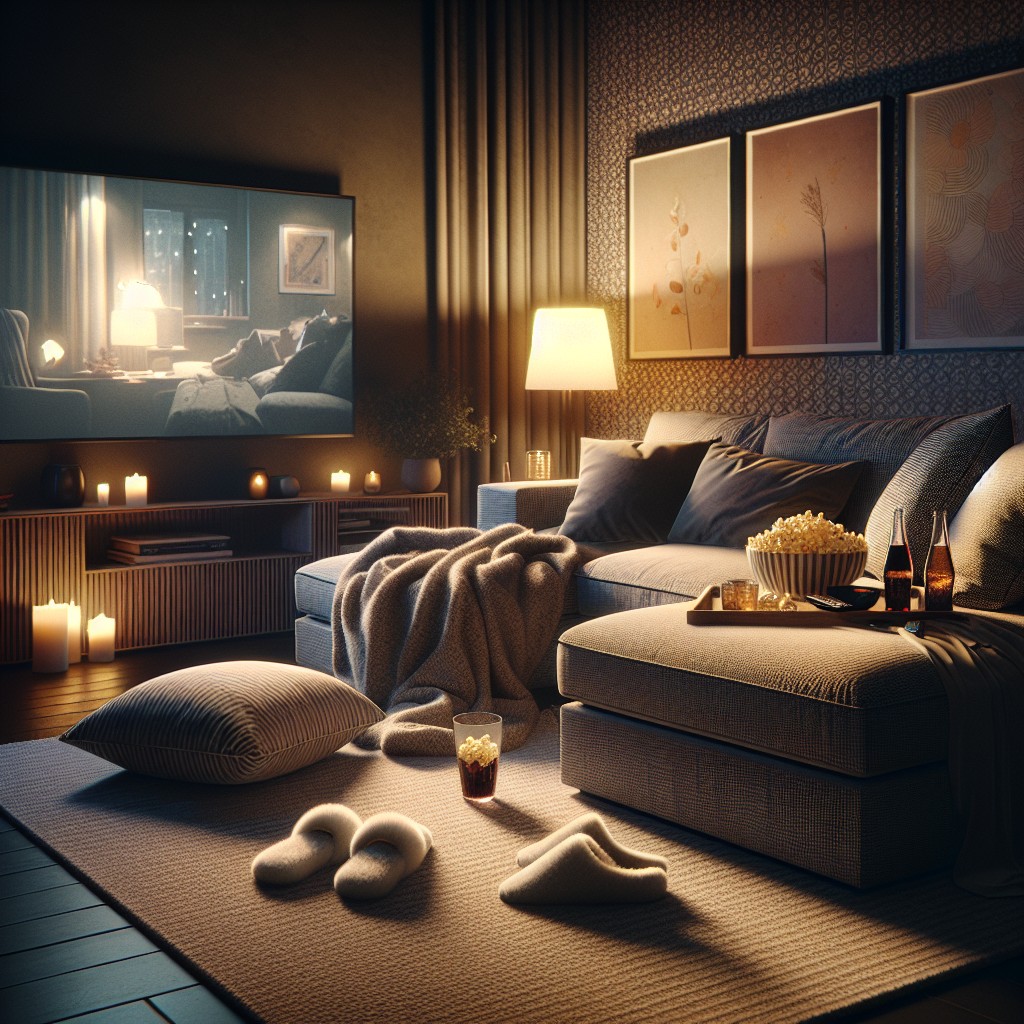 movie night with sectional sofas featuring chaise