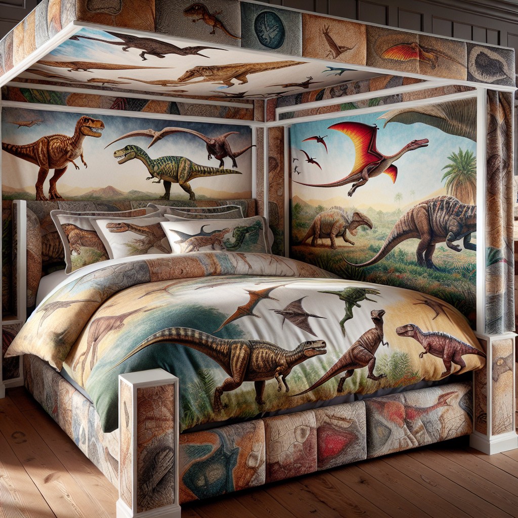 paleontologist dream canopy bed