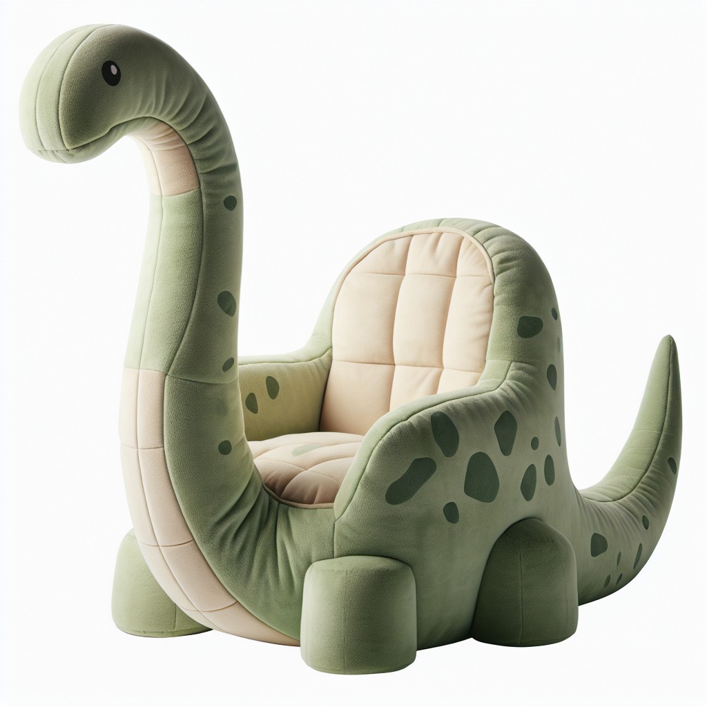 plush diplodocus sofa chair
