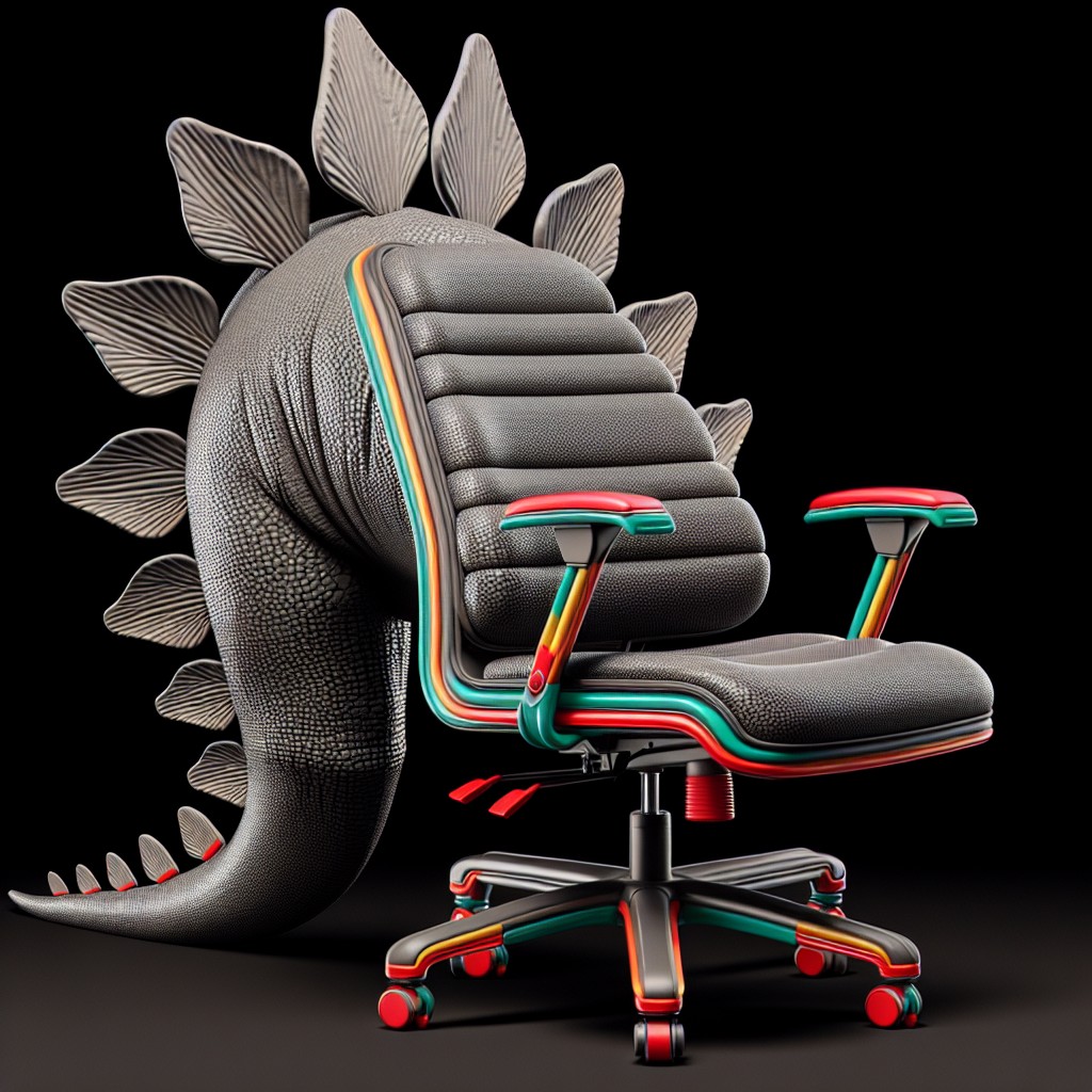 stegosaurus spine back office chair