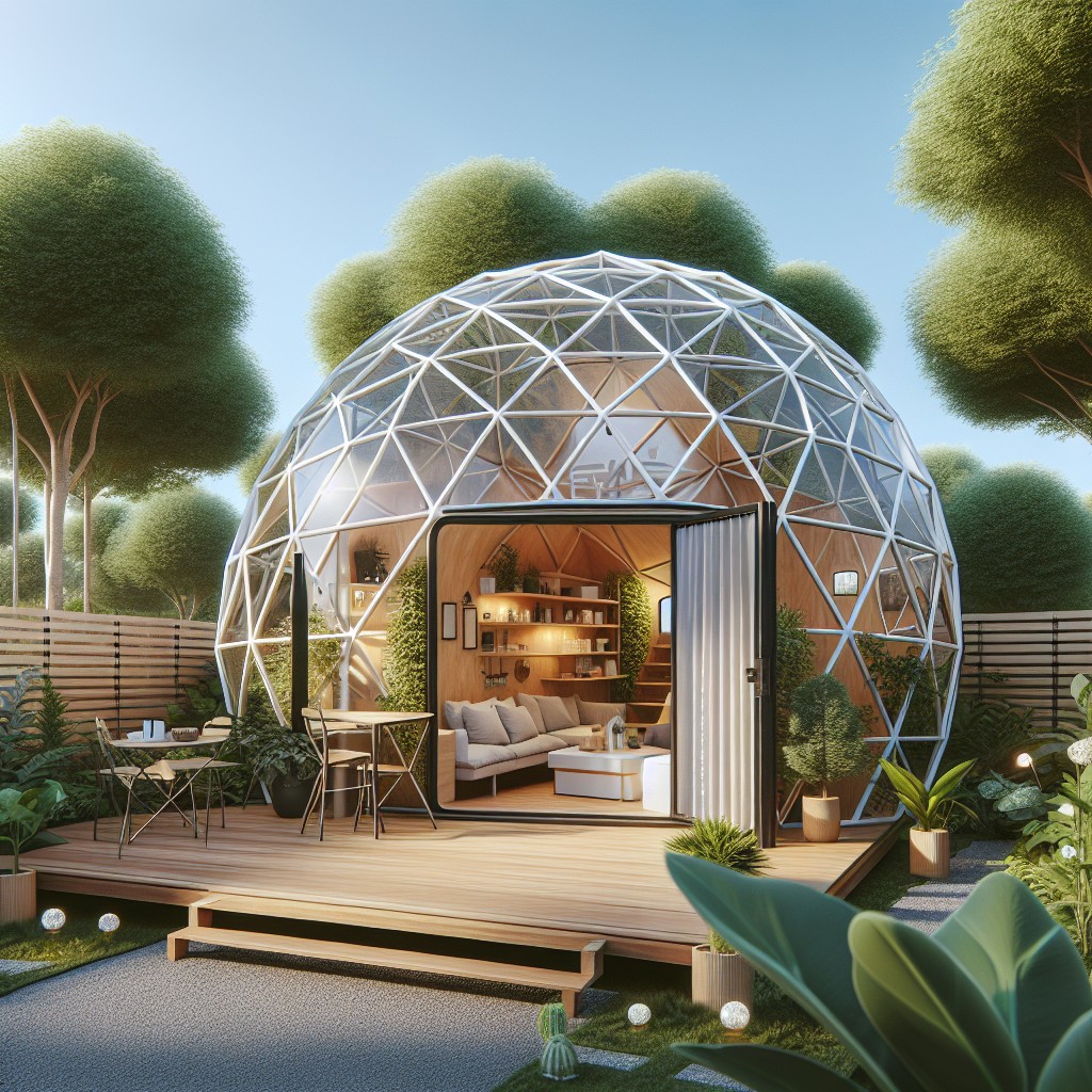 tiny geodesic living dome