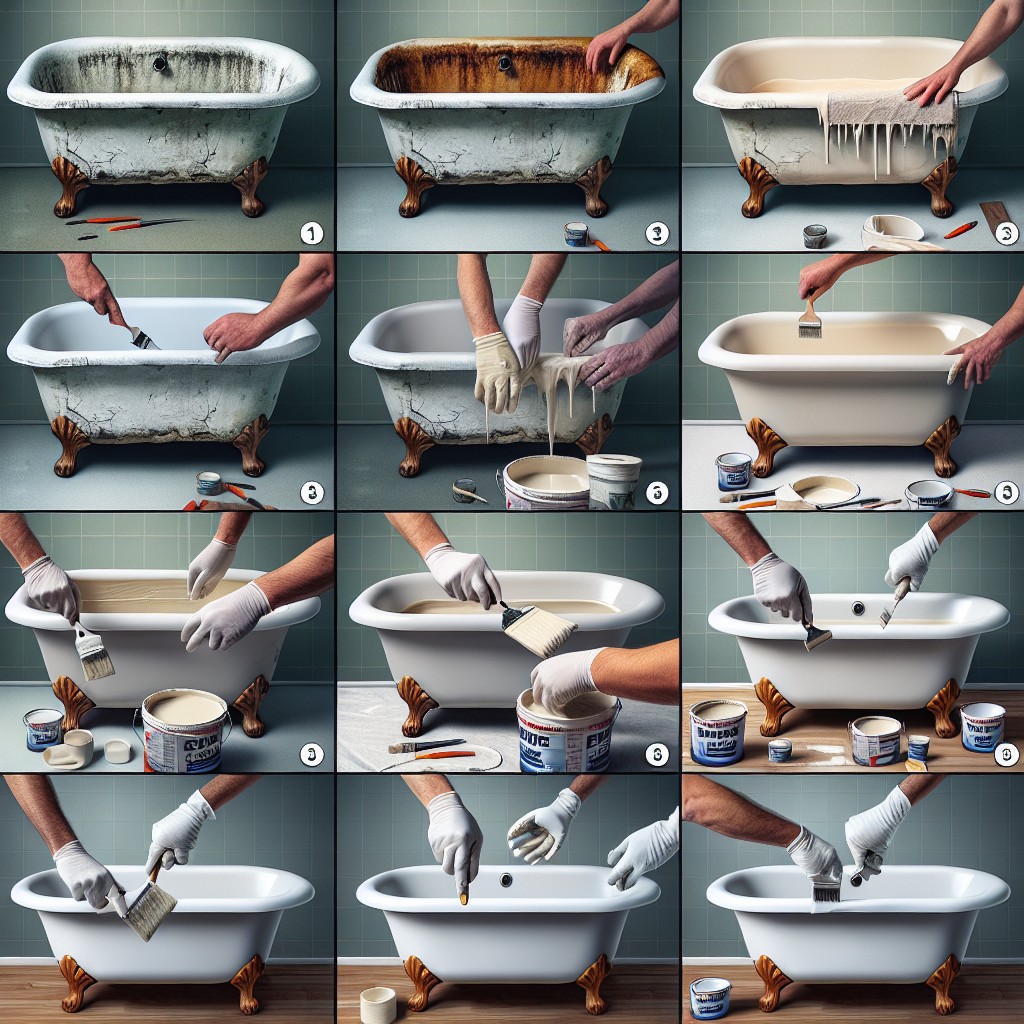 transform your existing tub steps to applying epoxy bathtub paint