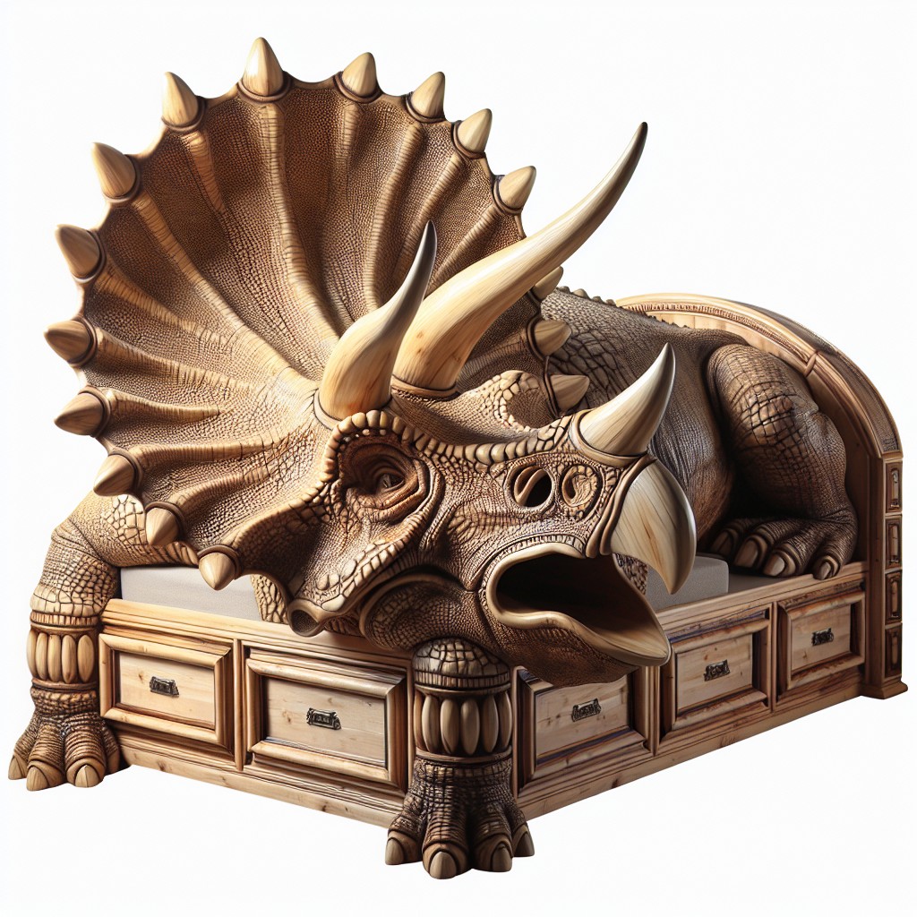 triceratops headboard with storage