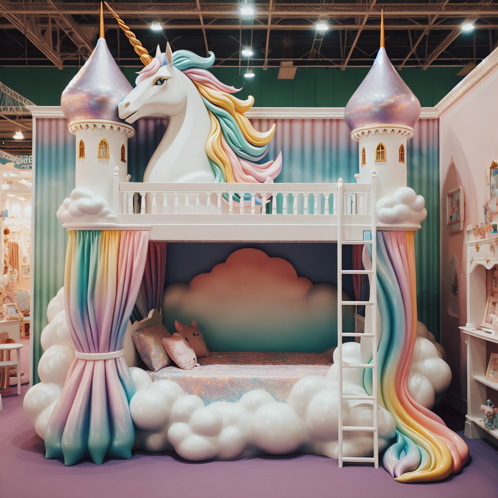unicorns castle bunk bed