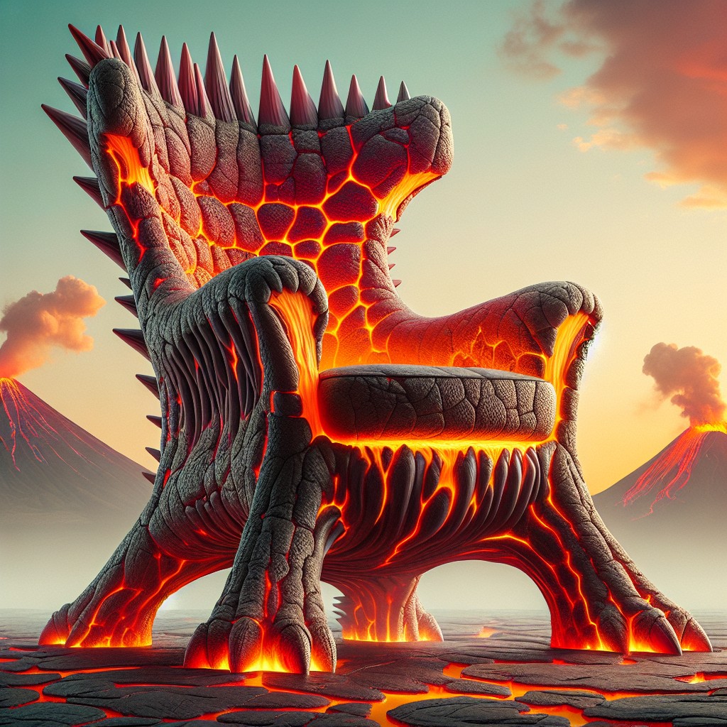 volcanic lava dino chair