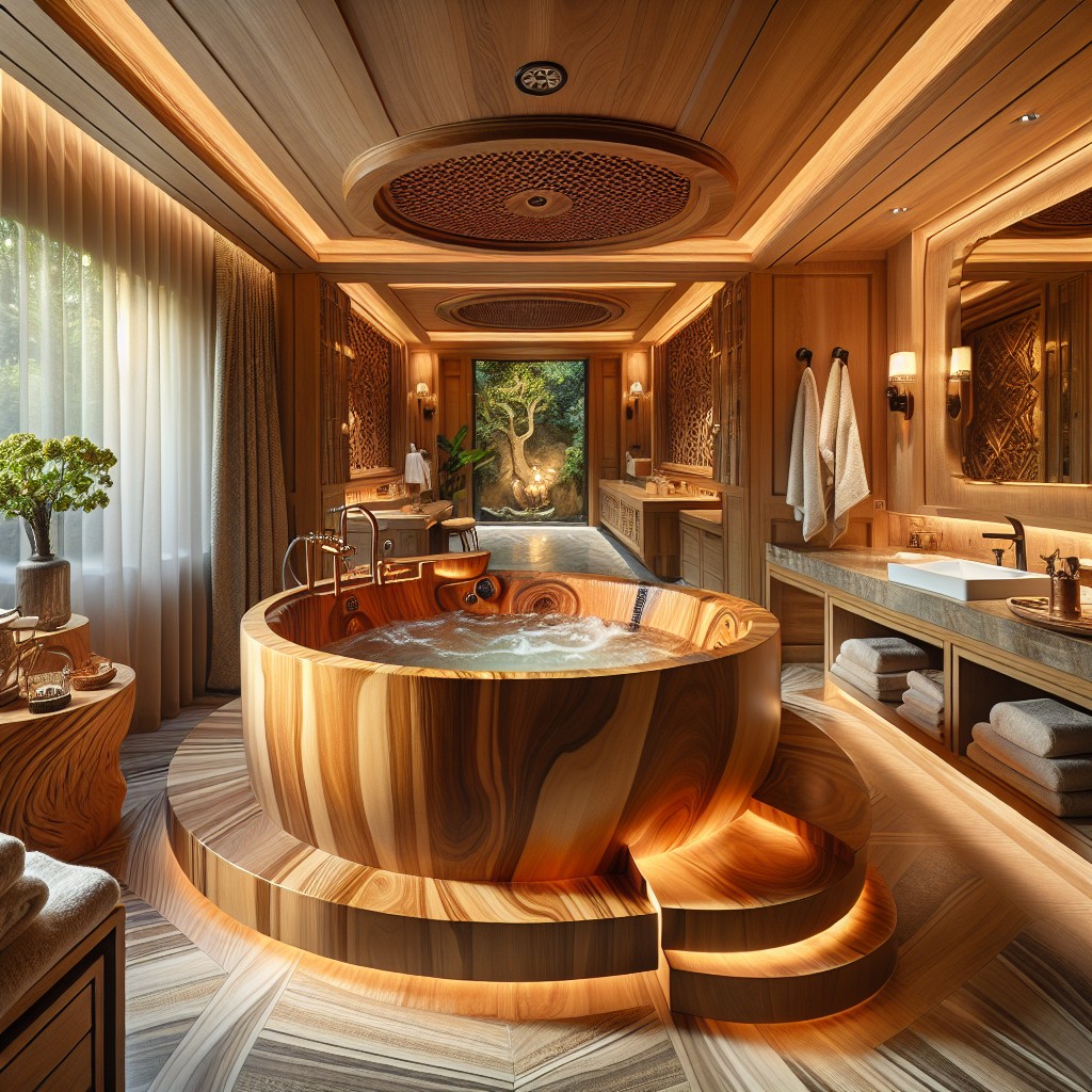 whirlpool wooden bathtubs