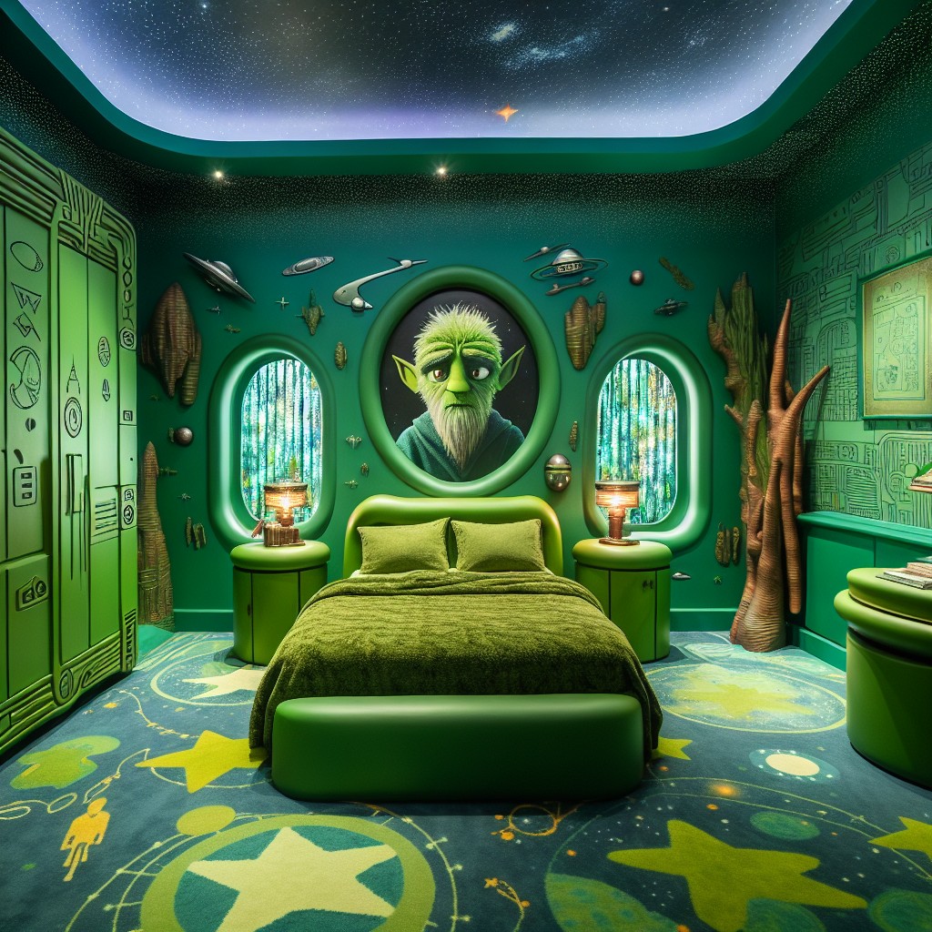 yoda green colored room