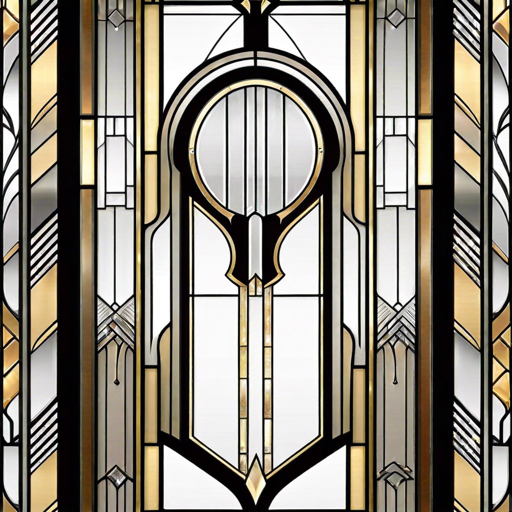 art deco fluted glass window