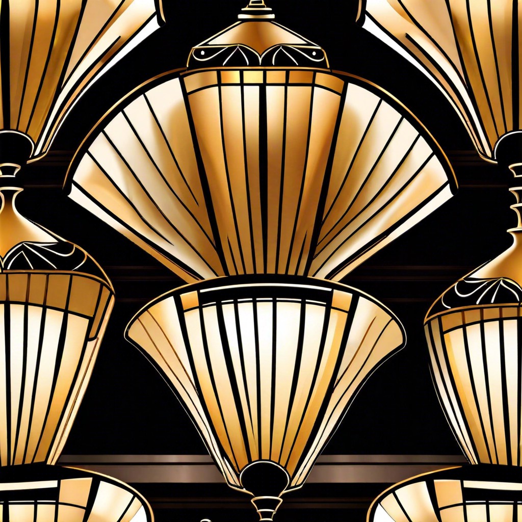art deco inspired fluted shades