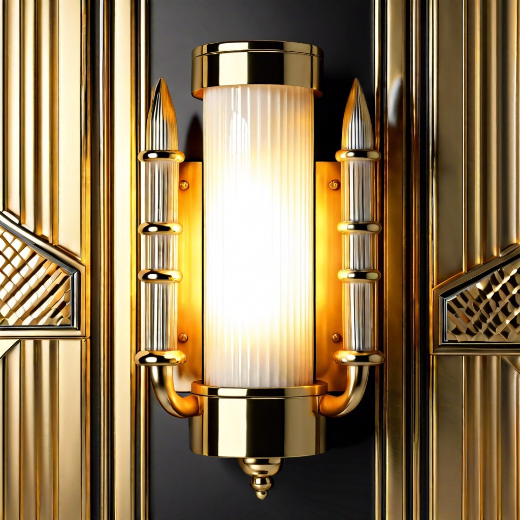 art deco style fluted sconce