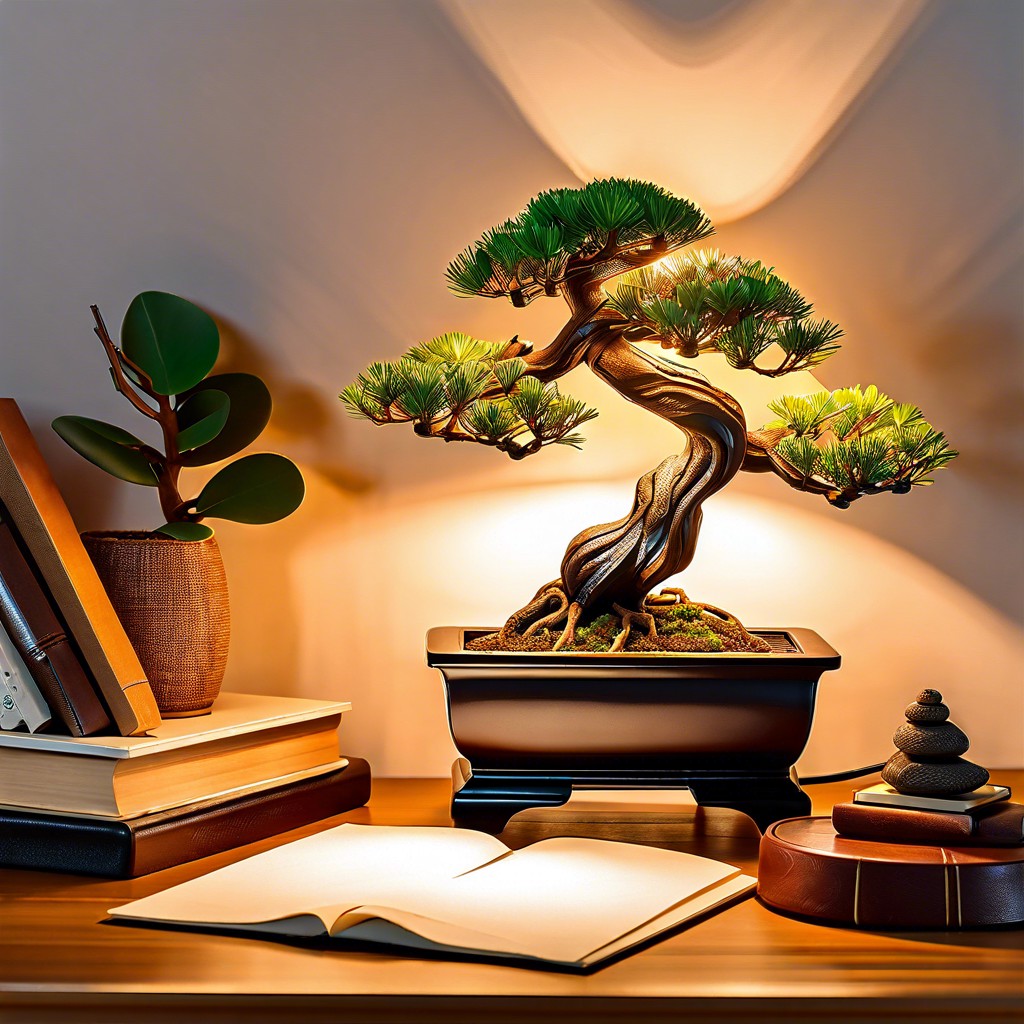 bonsai tree desk lamp