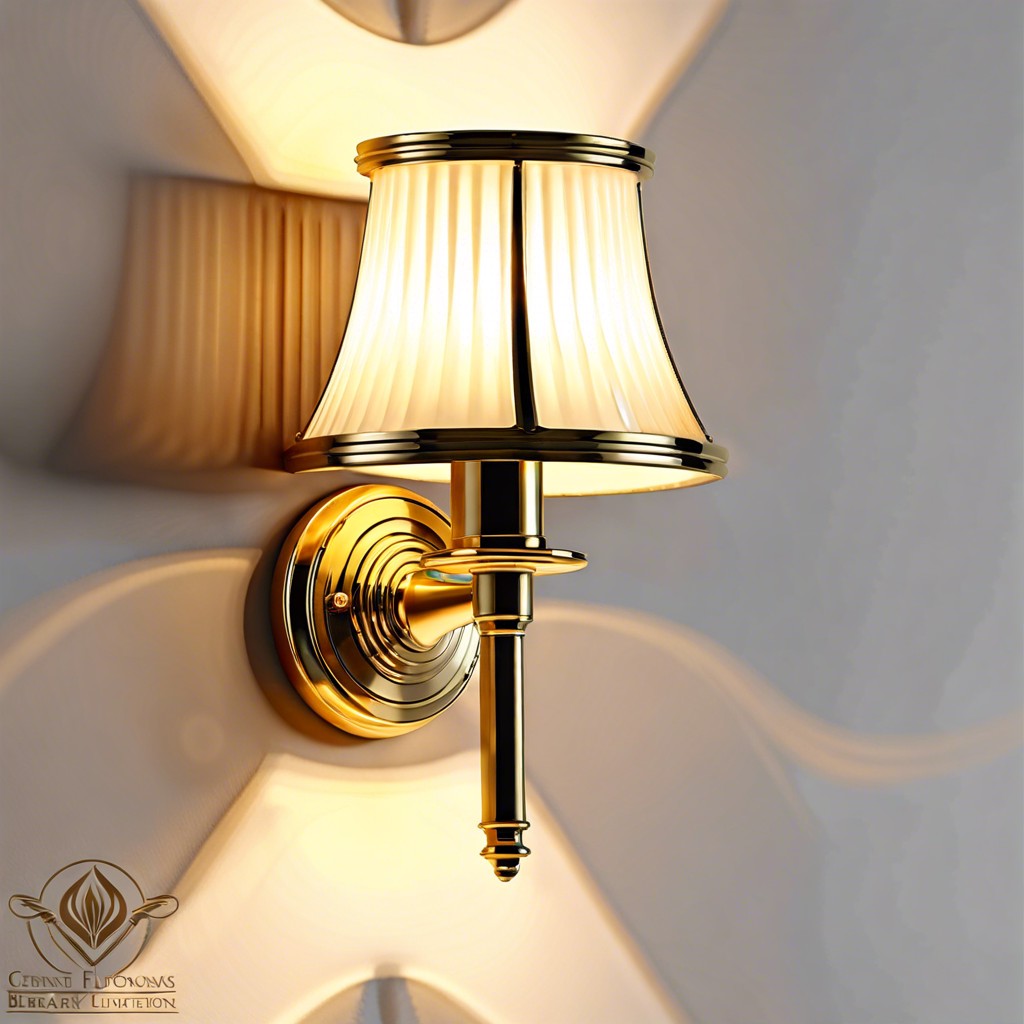 brass fluted library sconce