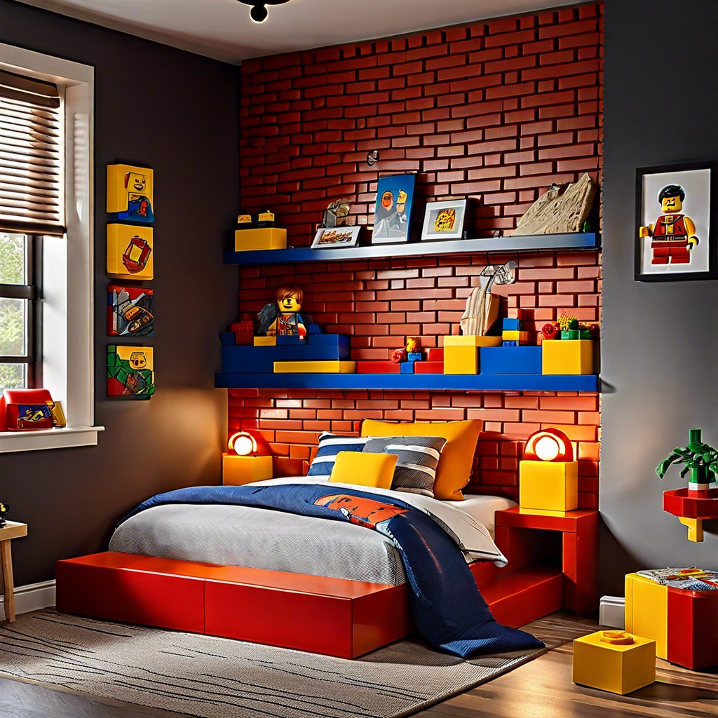 brick lined bed nook cozy and creative