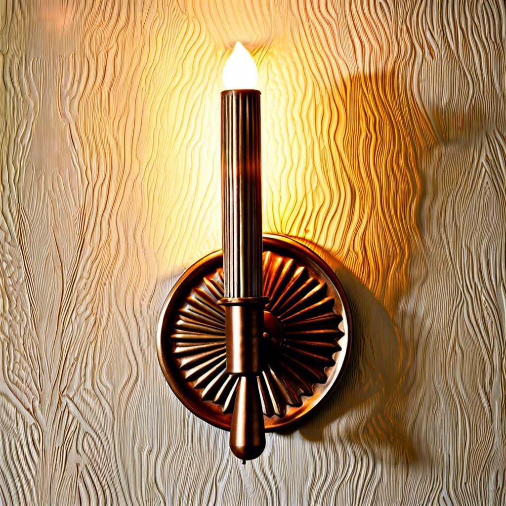 bronze industrial chic fluted sconce