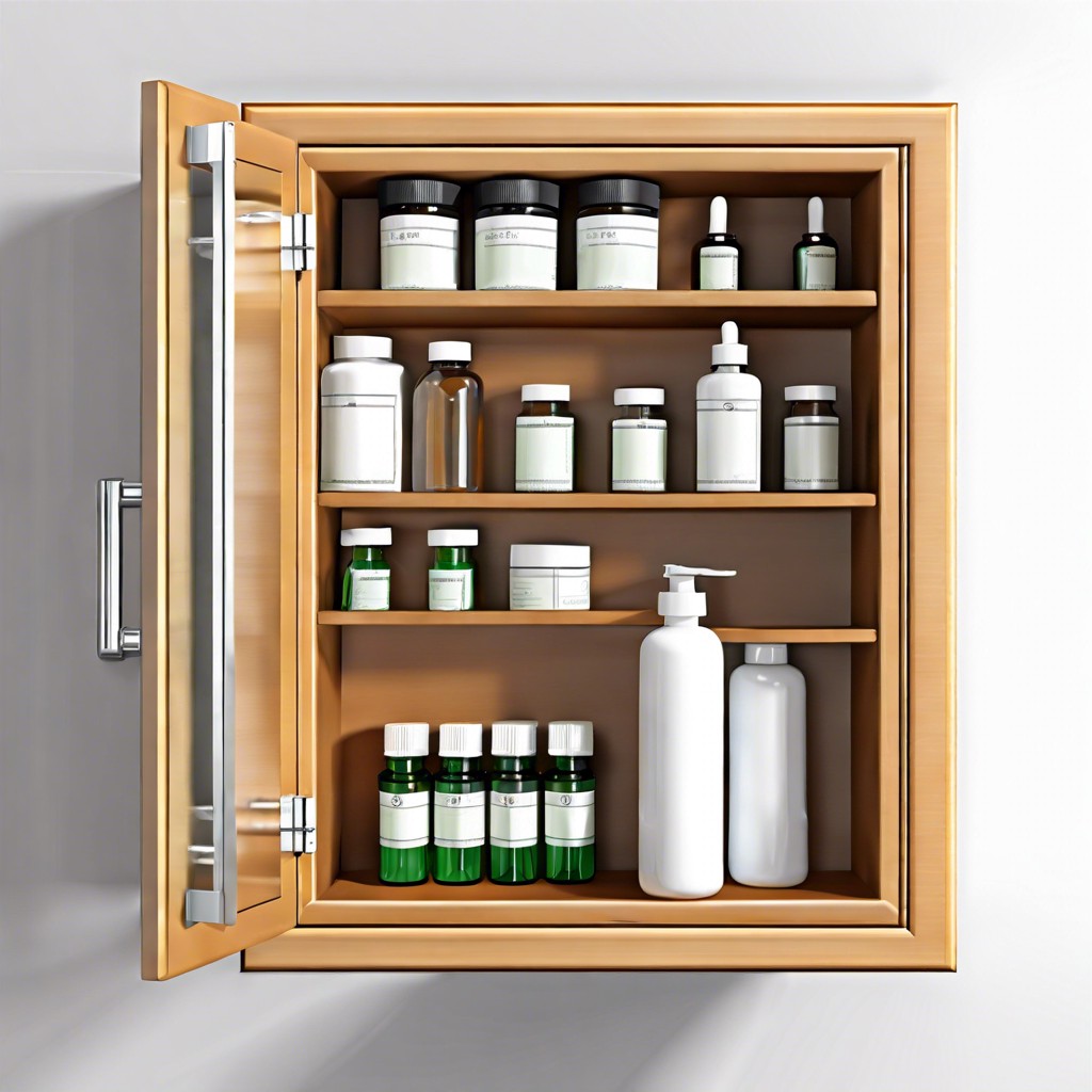 built in wall niche for medicines