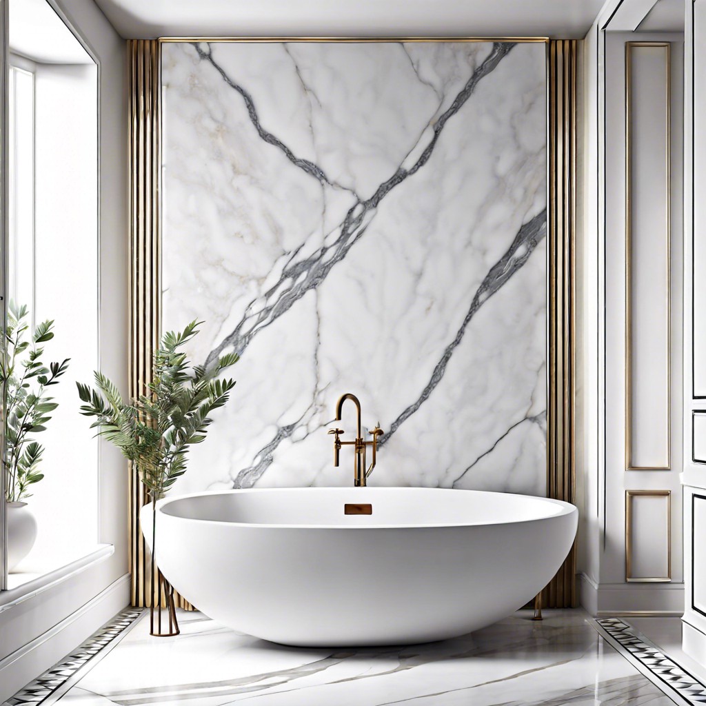 carrara fluted marble in bathroom