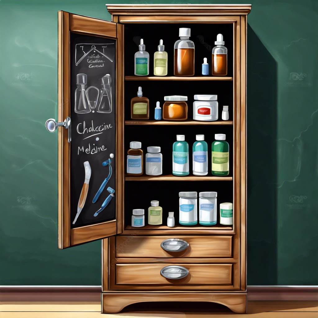 chalkboard door medicine cabinet