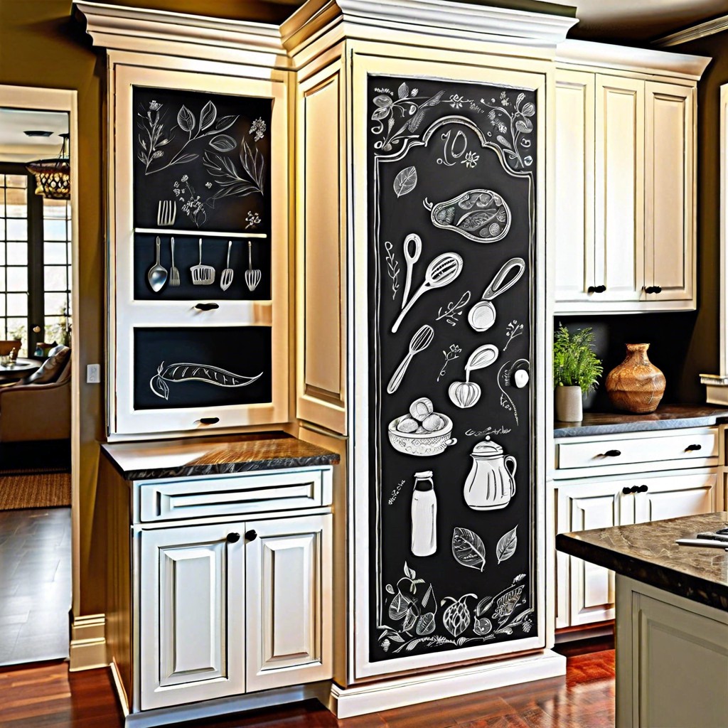 chalkboard paint end panels for notes