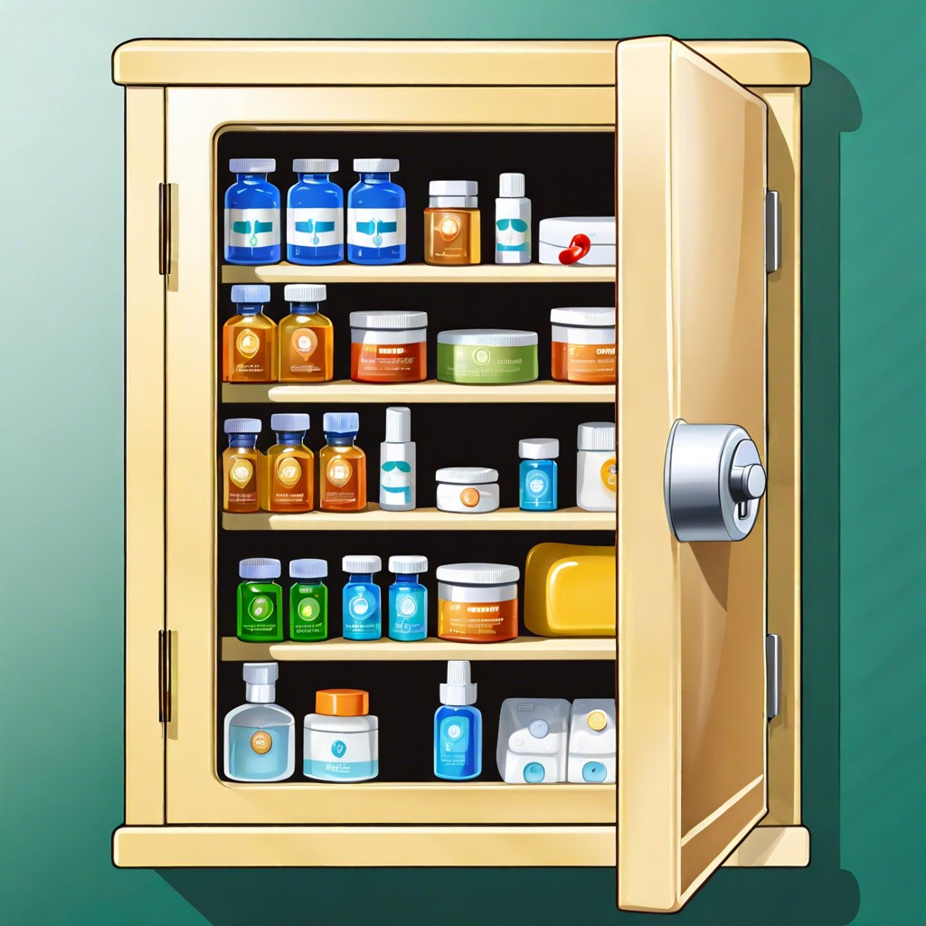 childproof locking medicine cabinet