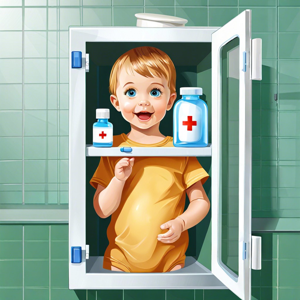 childproof medicine cabinet with lock