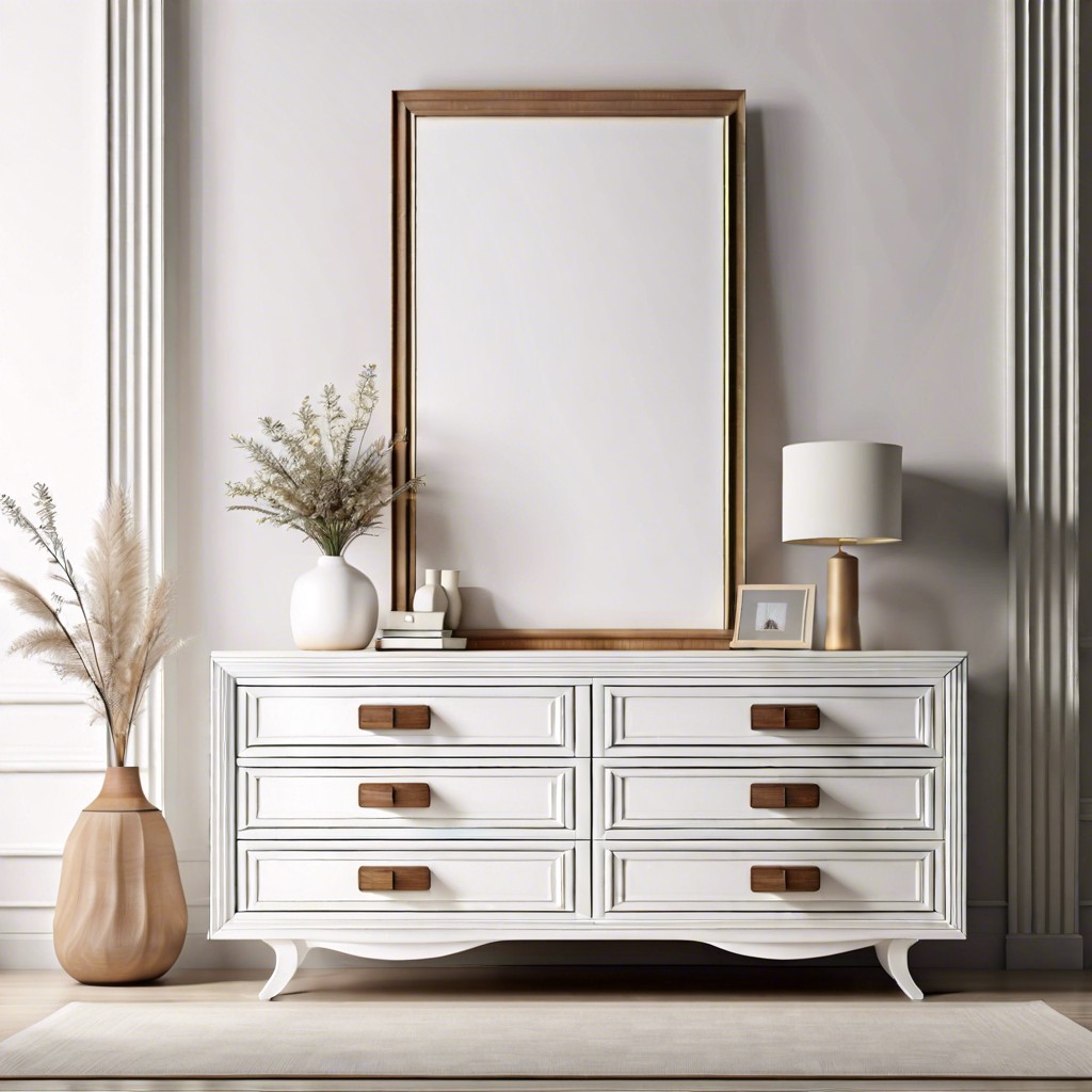 classic white fluted dresser