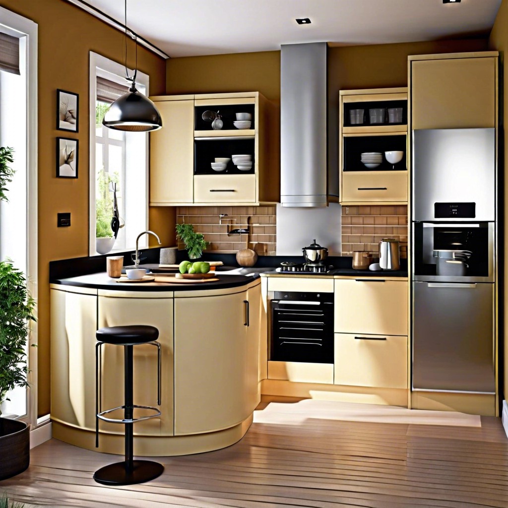 compact corner kitchen innovative use for small spaces