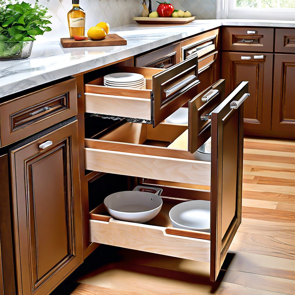 convert cabinets to pull out drawers