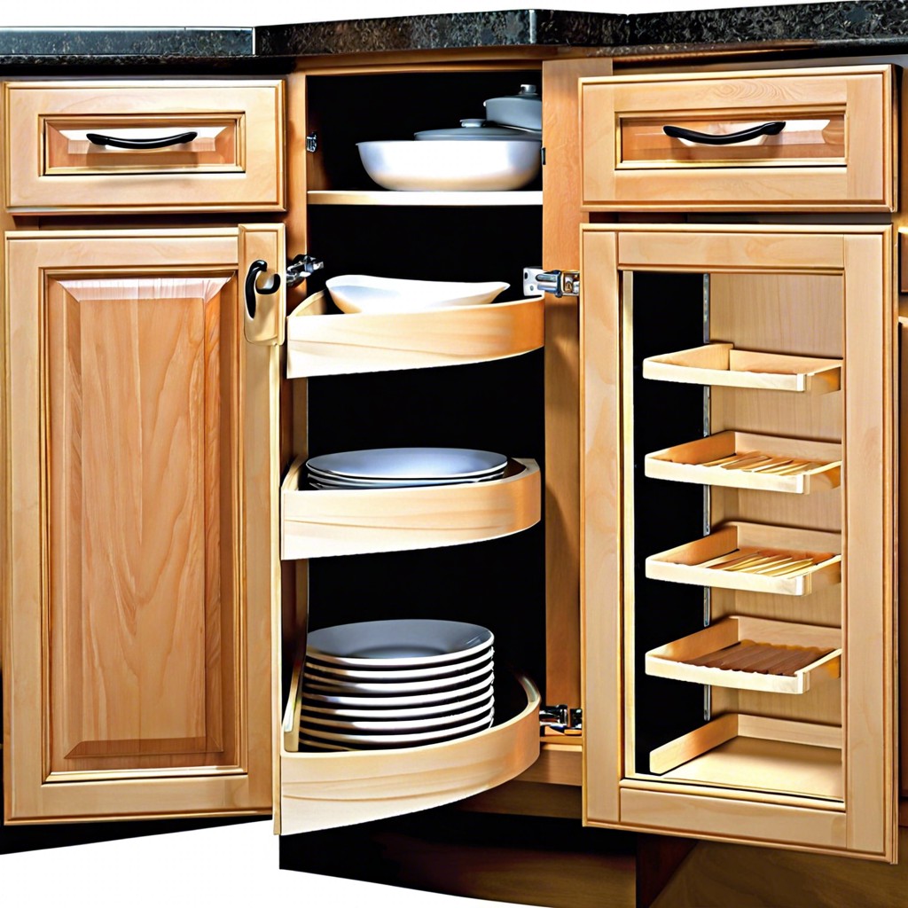 corner cabinet door organizer