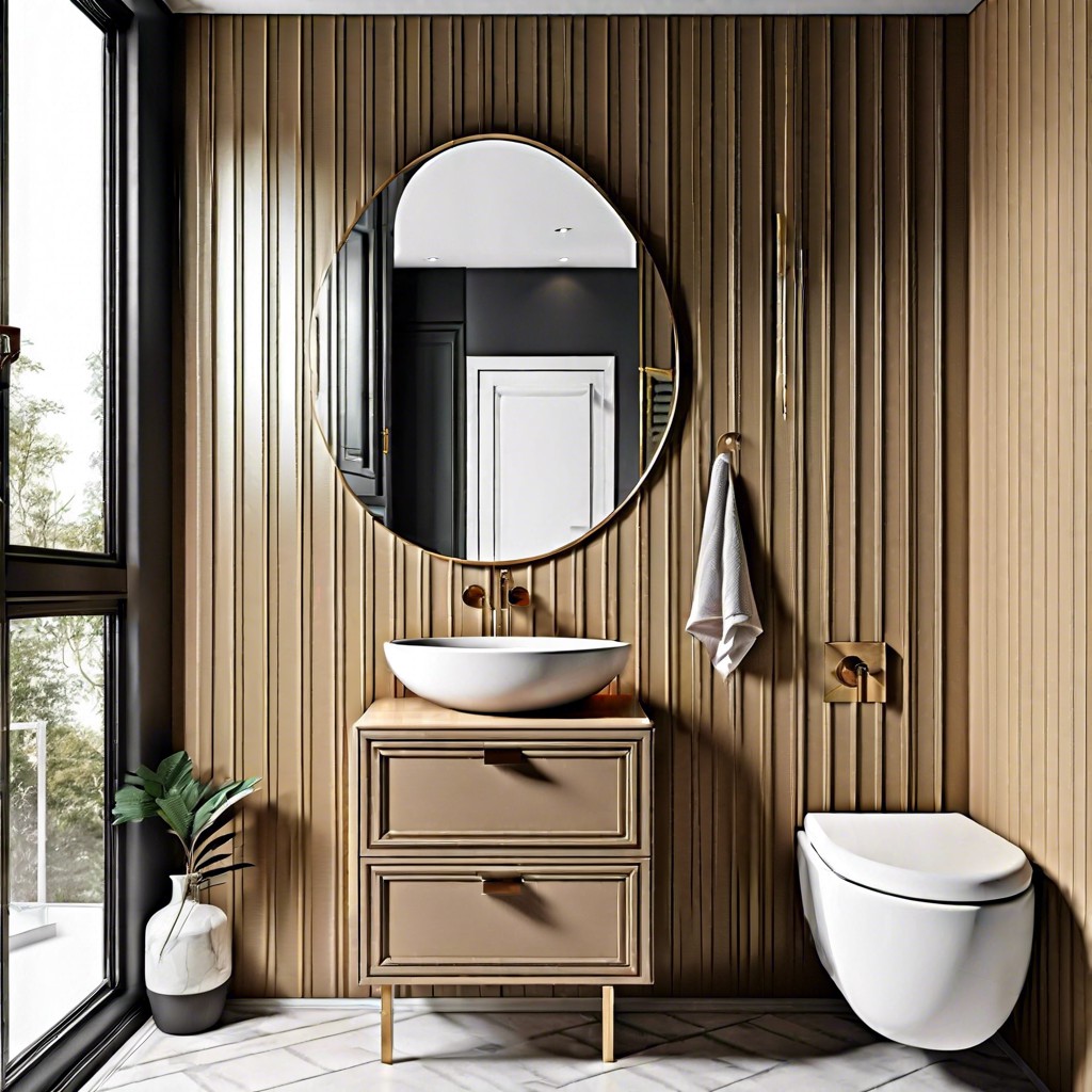 corner fluted vanity for small bathrooms