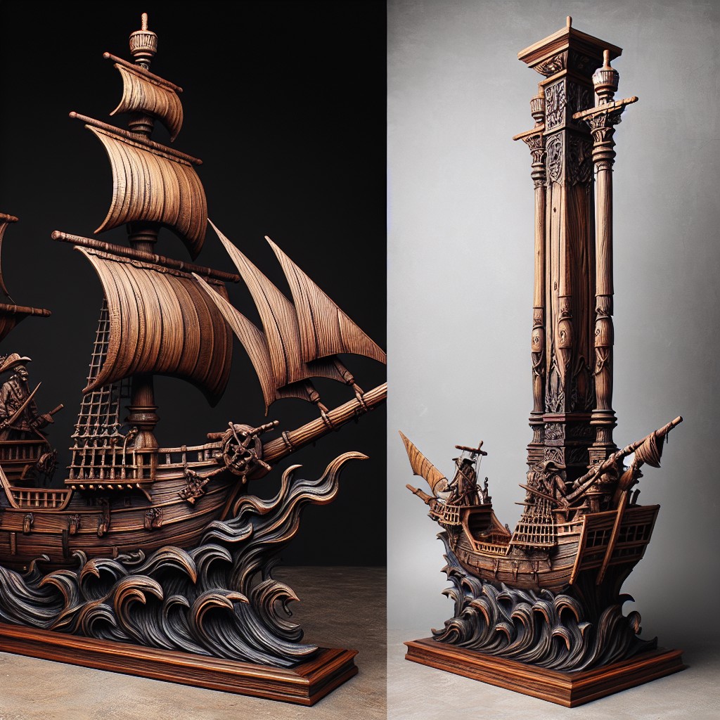 corsairs carved ship bedposts
