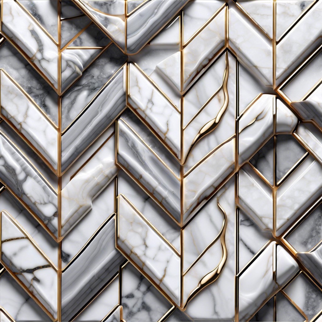 create patterns with fluted marble tiles