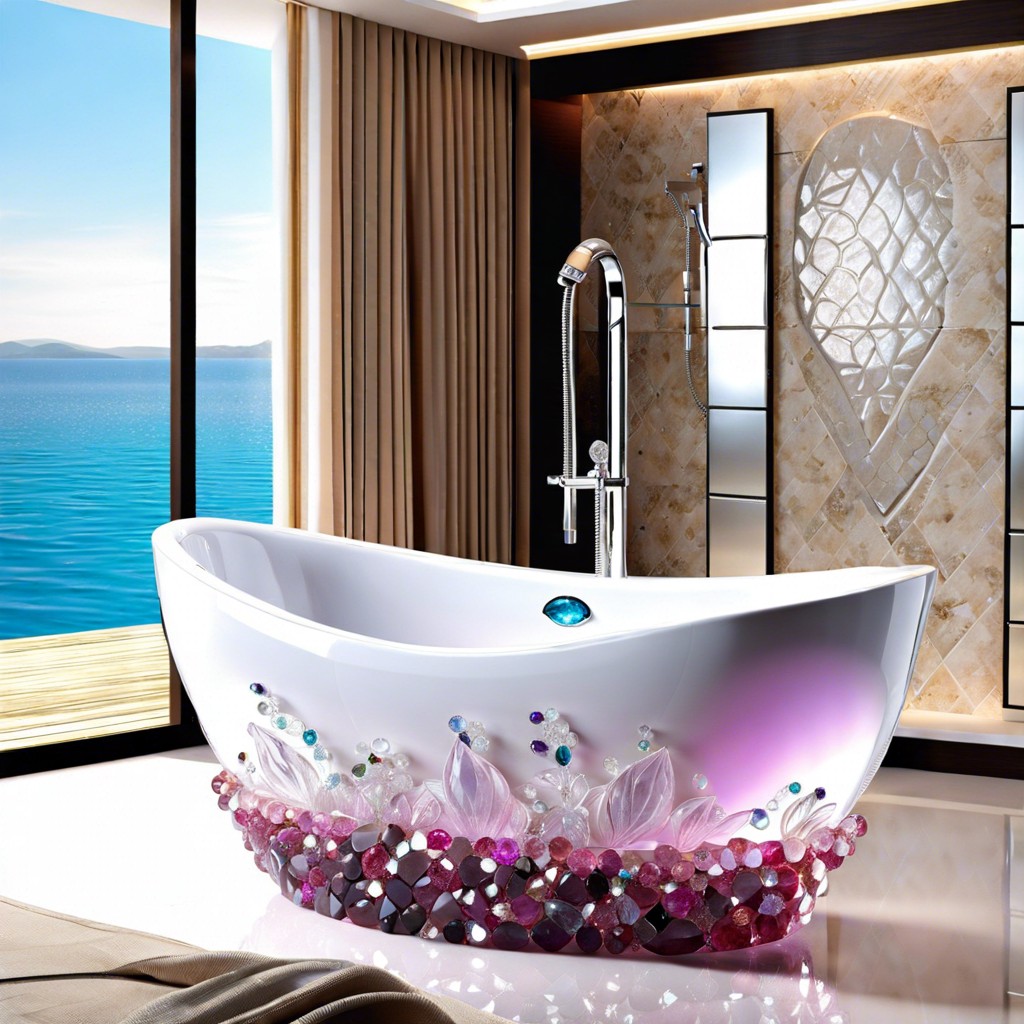 detachable crystal accents for bathtubs interchangeable style options
