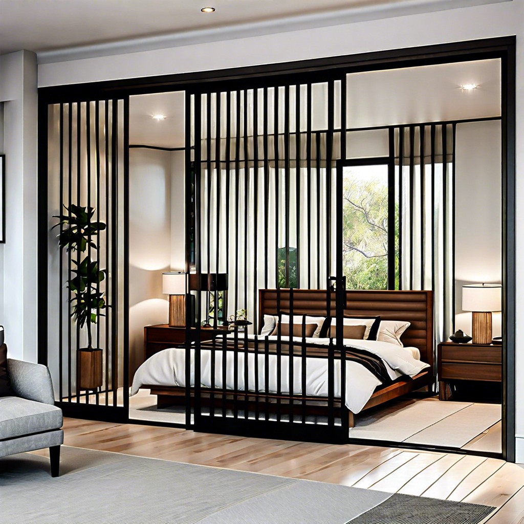 double fluted glass doors for master bedroom