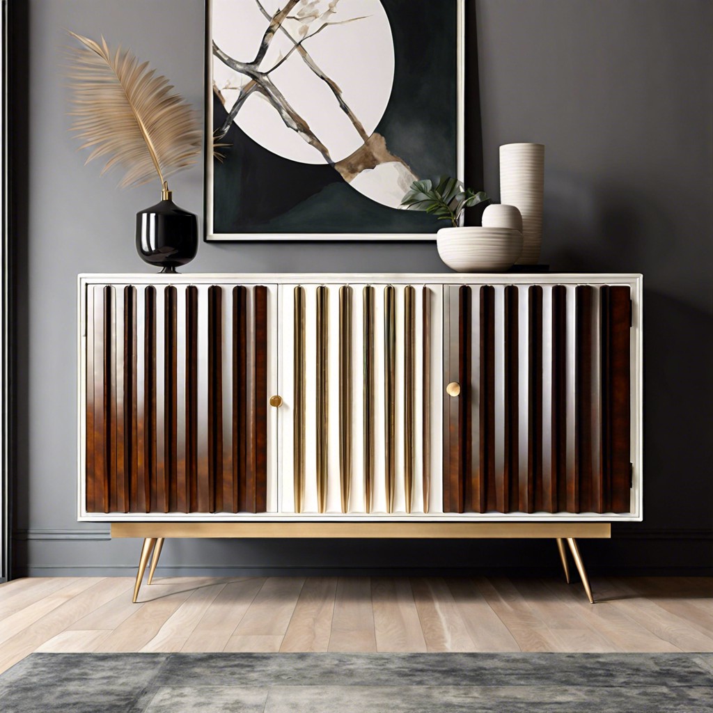 dual toned fluted sideboard