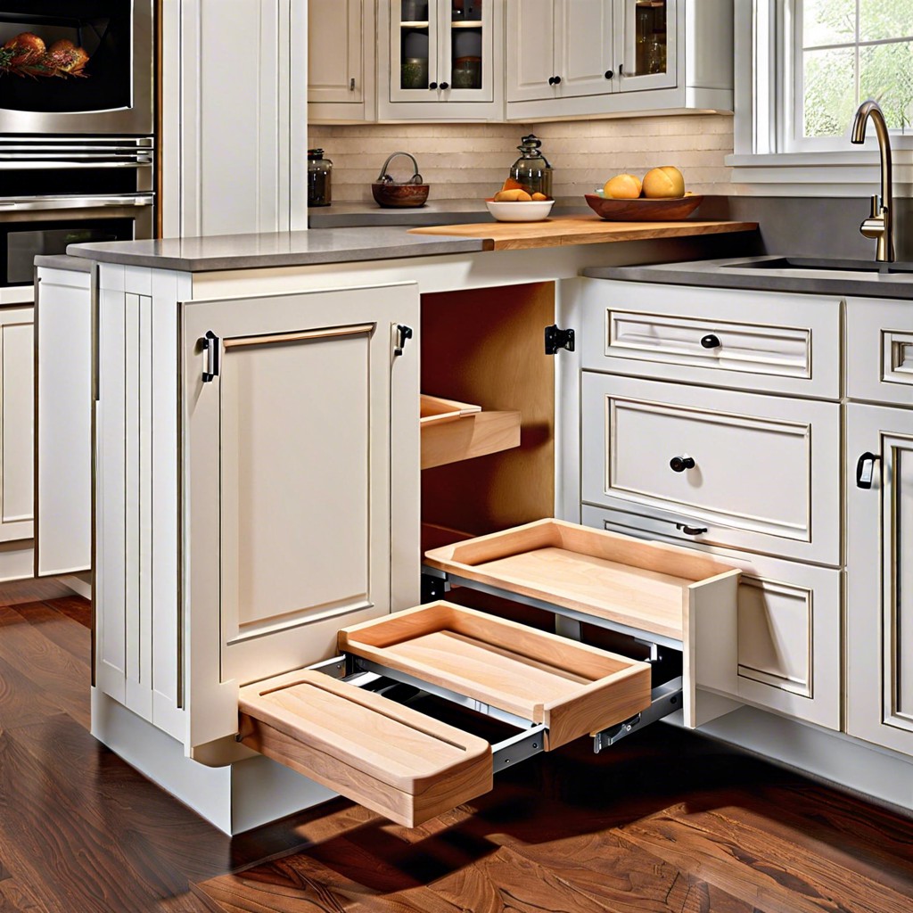 filler cabinet with integrated step stool for high storage