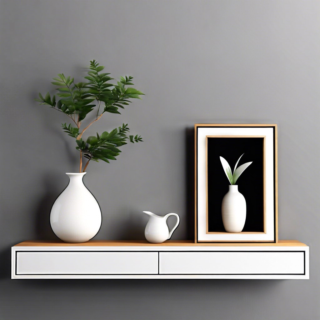 floating minimalist shelves