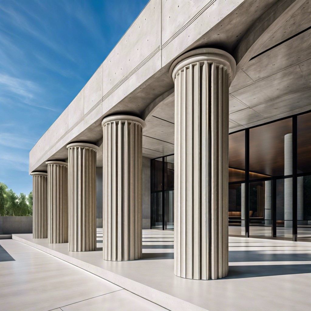 fluted concrete columns