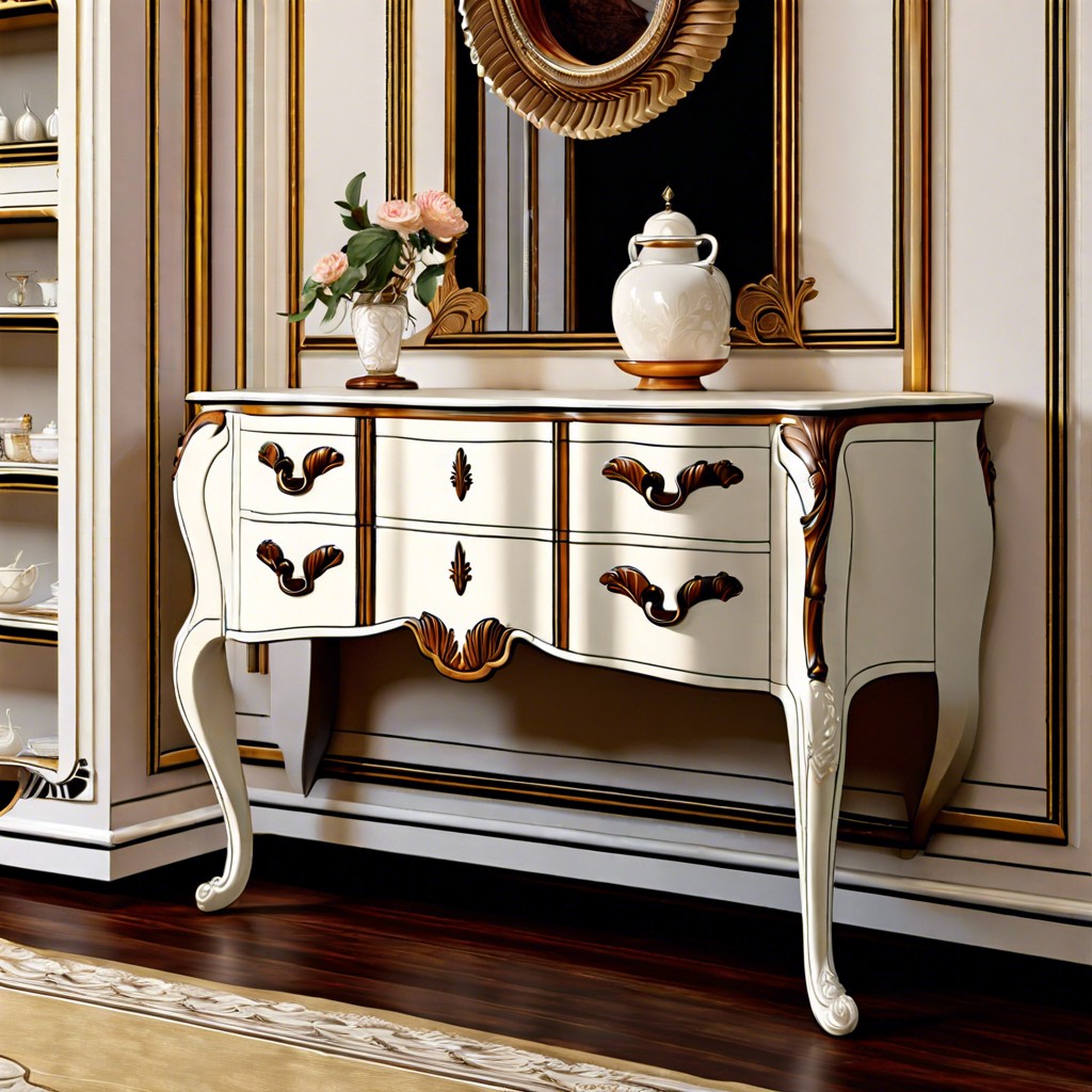 fluted dresser with cabriole legs