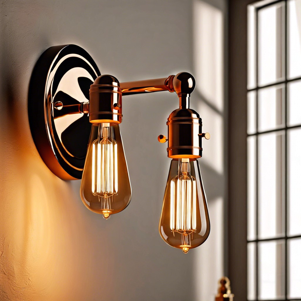 fluted sconce with edison bulbs