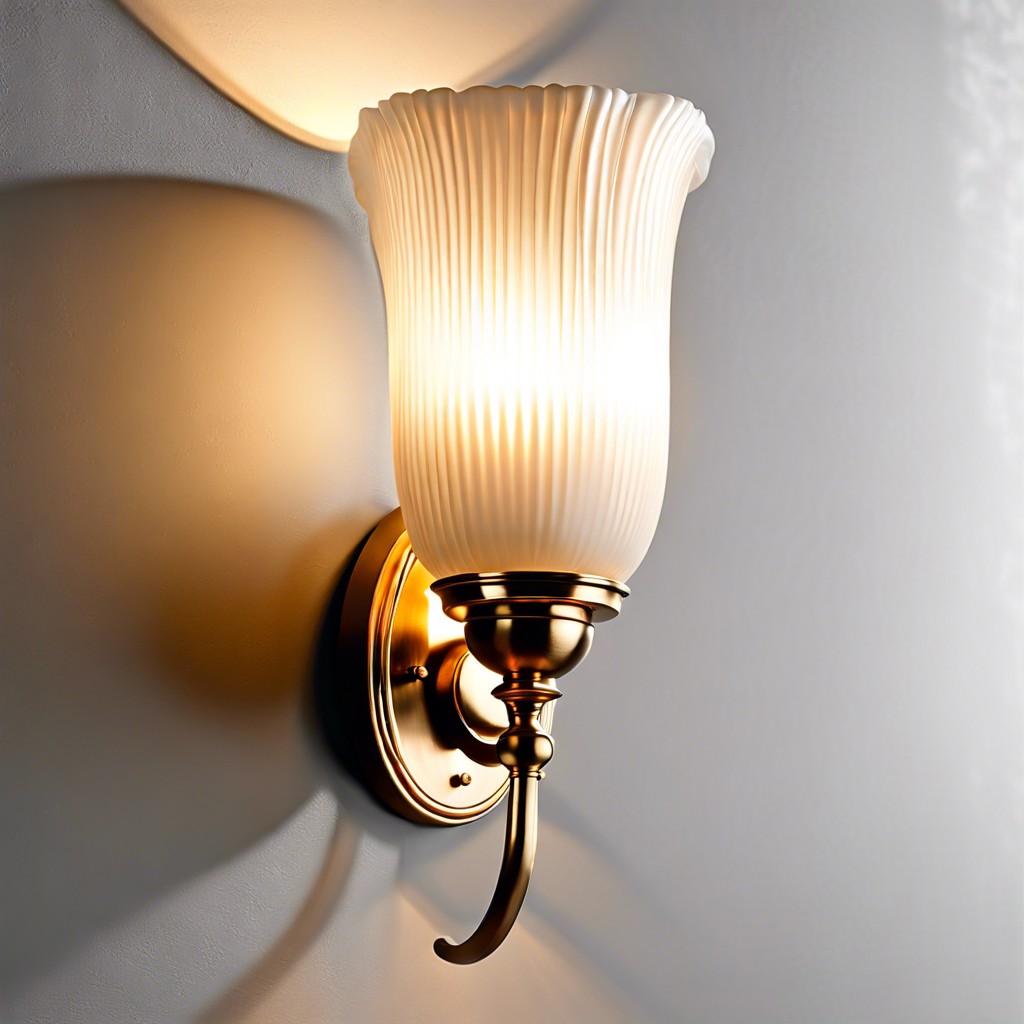 fluted sconce with frosted glass