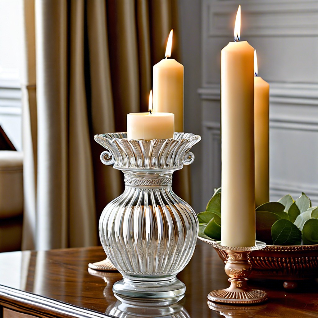 fluted vase candleholder