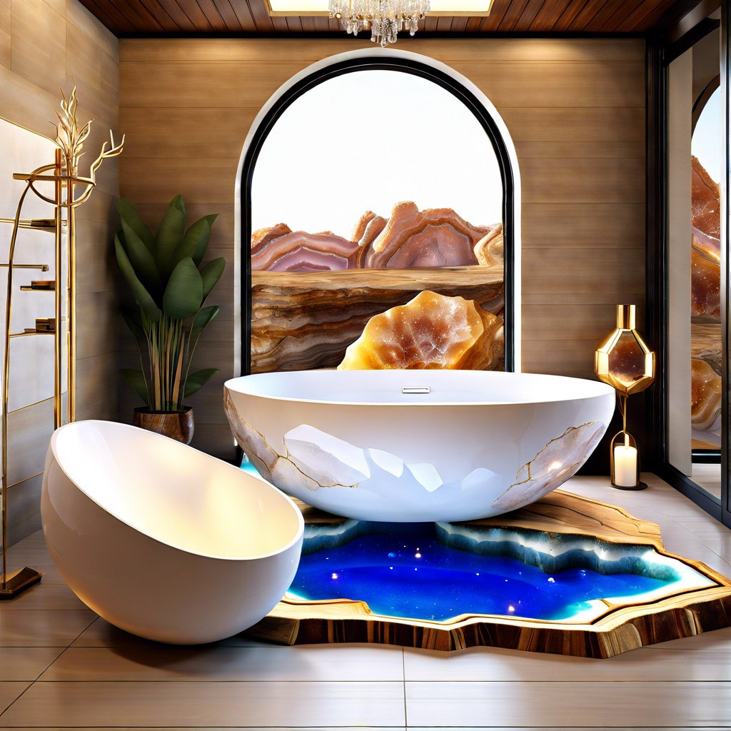 geode inspired bathtub designs crafting comfort from raw beauty